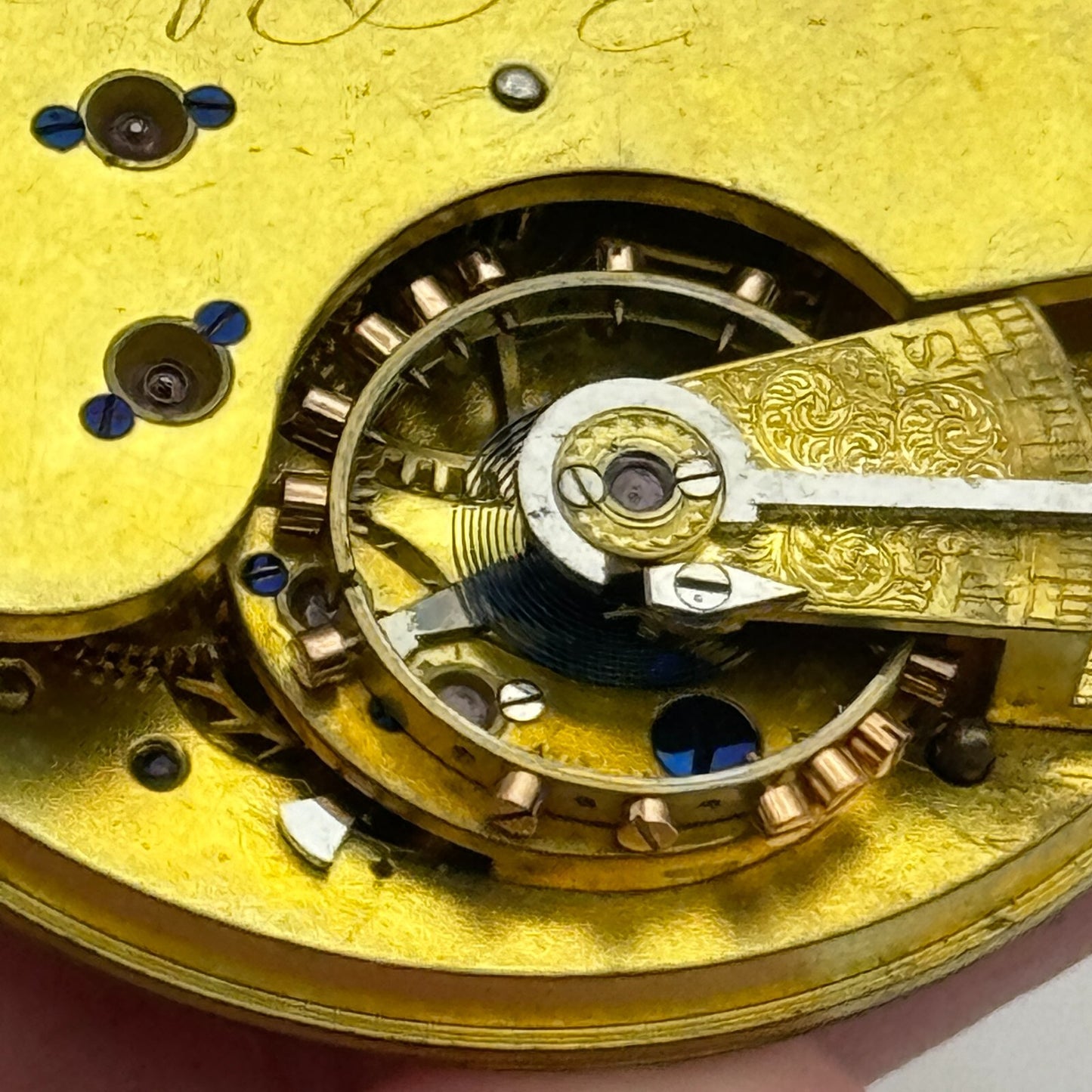 43.2mm Antique Thomas Peake London Quality Pocket Watch Movement PARTS REPAIR