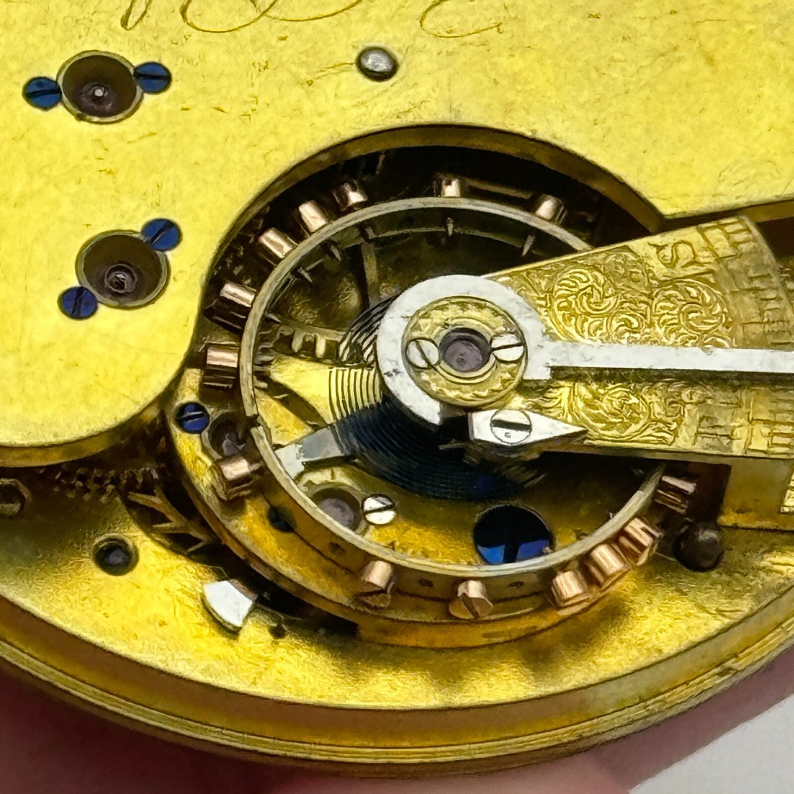 43.2mm Antique Thomas Peake London Quality Pocket Watch Movement PARTS REPAIR