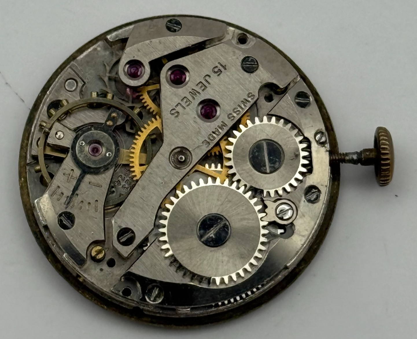 AS 1123 1124 Watch Movement Running Avia Manual Wind Vintage Parts Repair 23.5mm