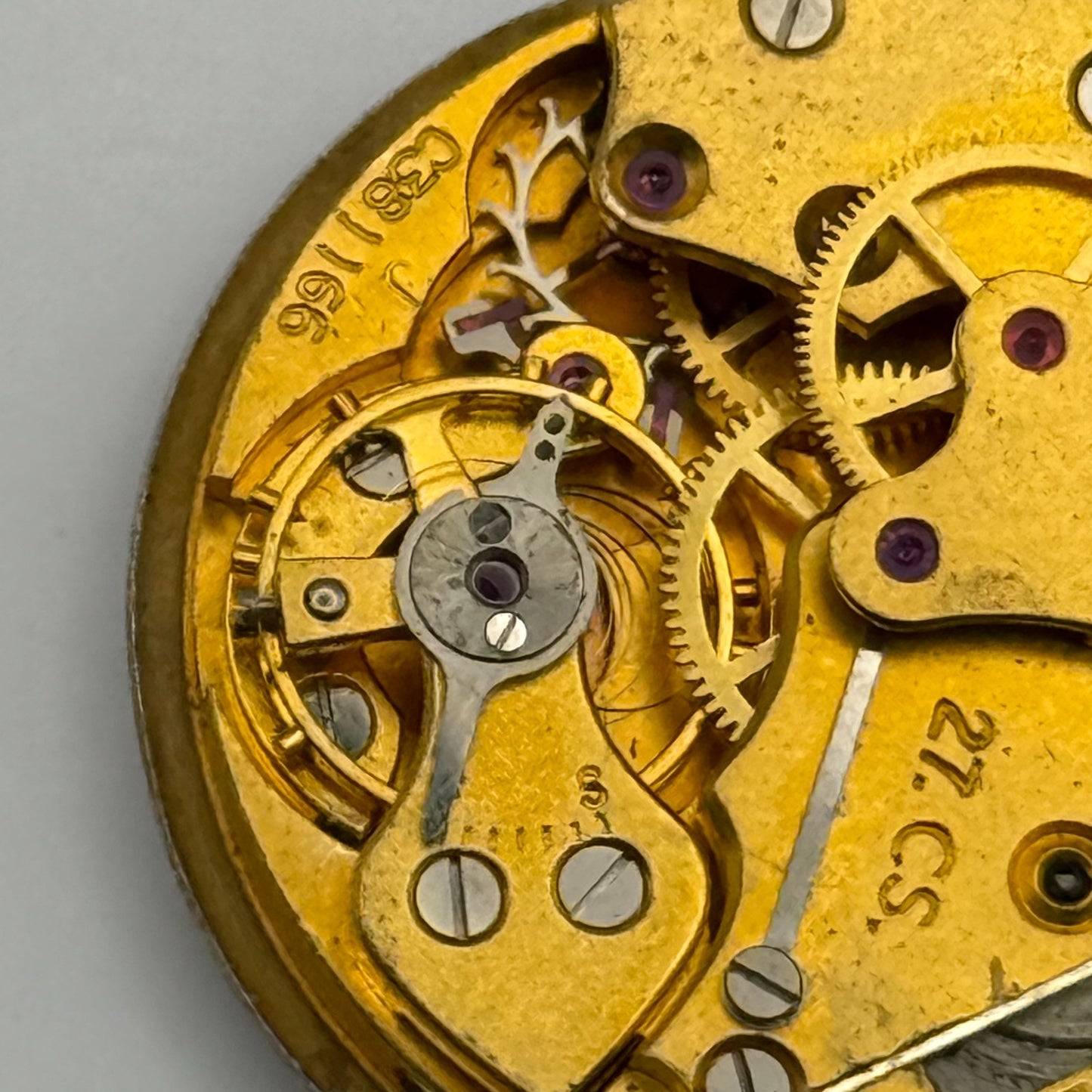 Smiths 27.CS. De Luxe Watch Movement Manual Wind Vintage Parts Repair 26.9mm