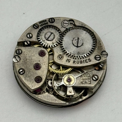 22mm Rolex Rolco 15 Rubies Military Trench Watch Movement Sub Seconds PARTS