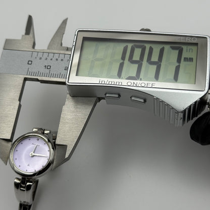 Working Accurist Ladies Purple Dial Silver Tone 19mm Quartz Watch LB327 Japan