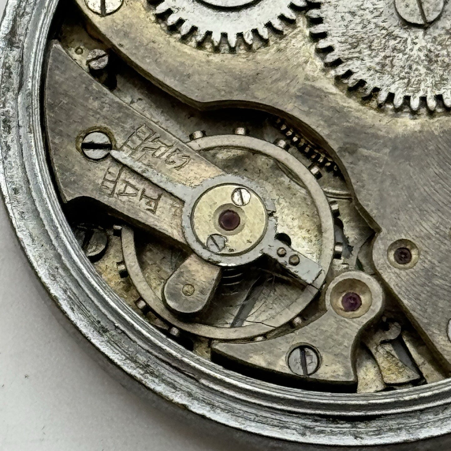 42.5mm Regulateur Francais Top Wind Pocket Watch Movement FOR PARTS
