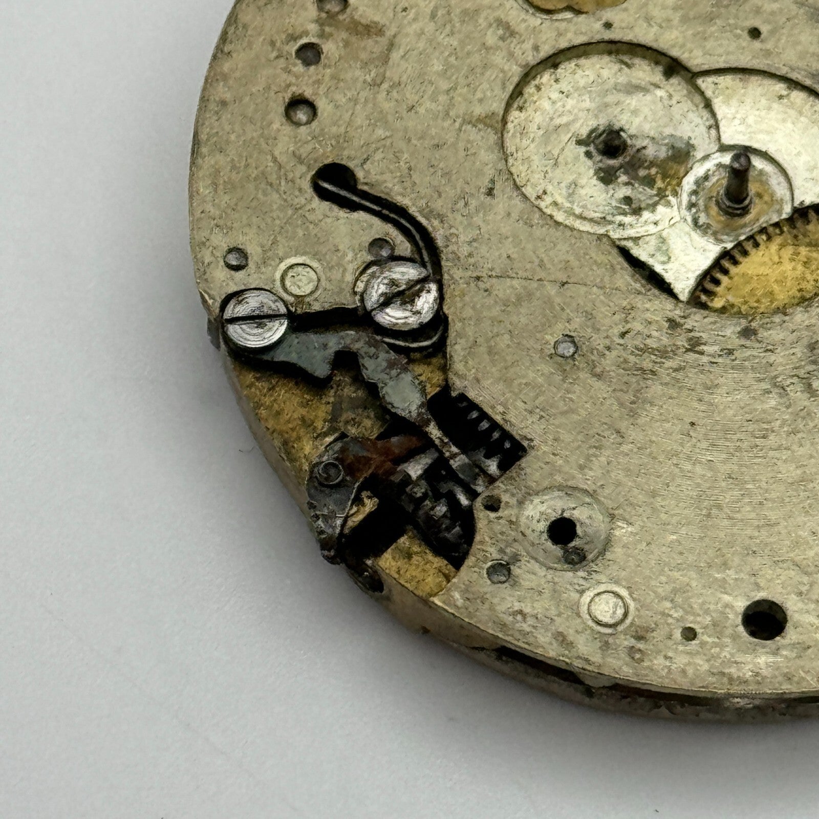 42.7mm Unidentified 7 Jewels Patent Depose Vintage Pocket Watch Movement PARTS