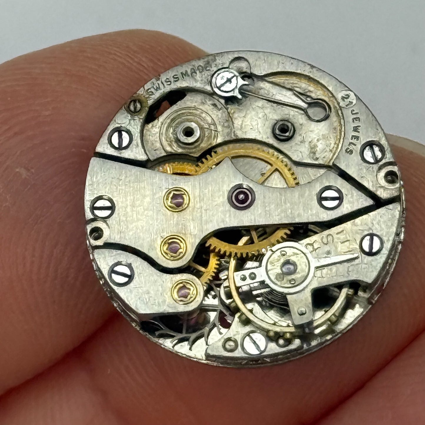 19.6mm Vintage Otto Meyer OM 140 Swiss Manual Wind Watch Movement PARTS REPAIR