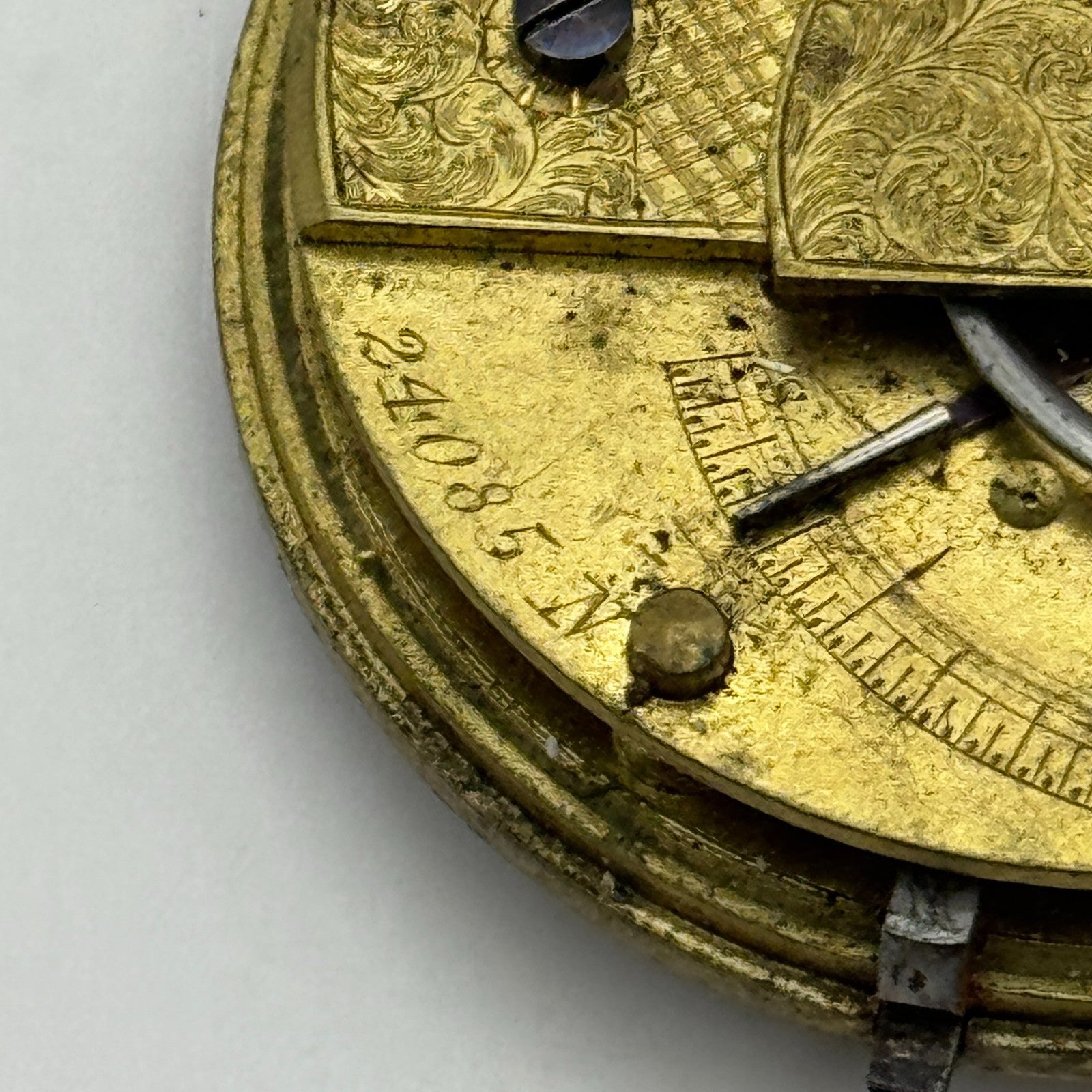 Fusee Pocket Watch Movement Antique English Key Wound Parts Repair Spares 45.9mm