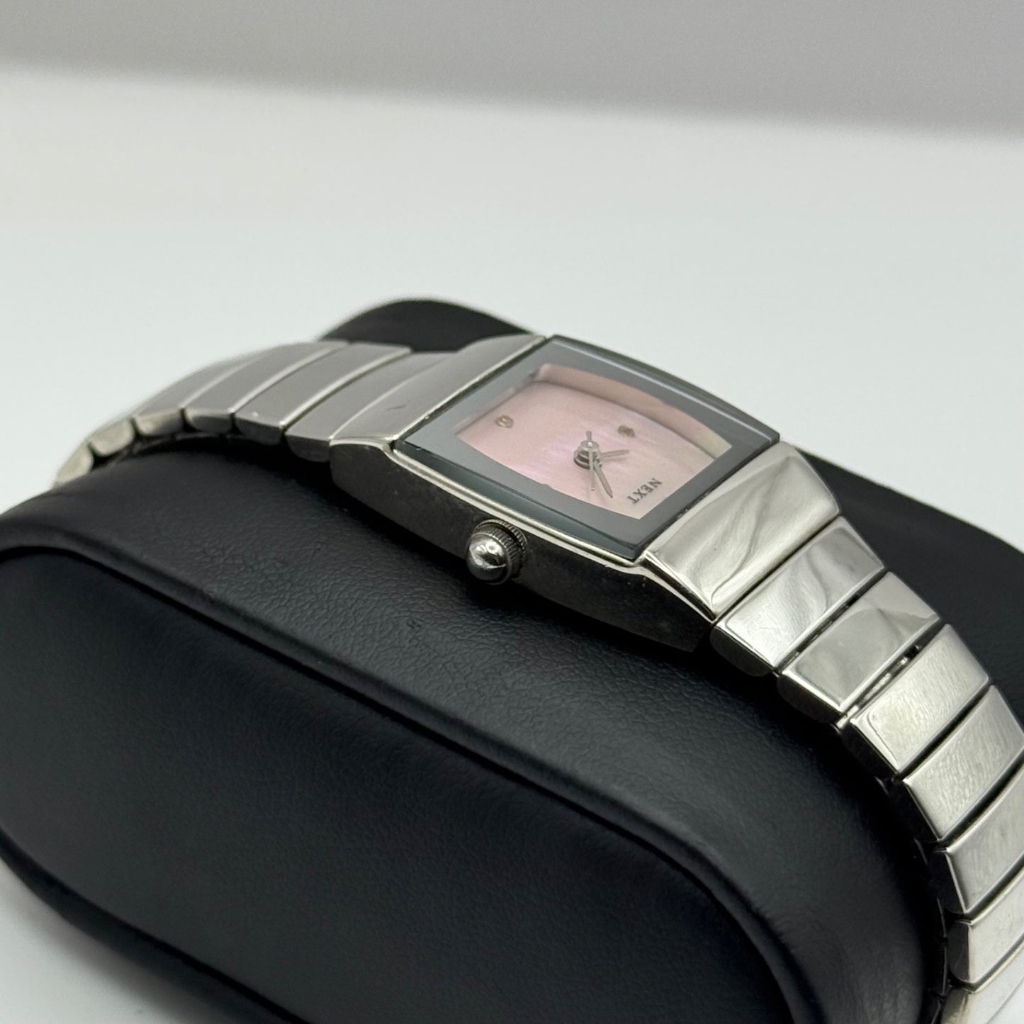 Ladies Next Quartz Watch ICW Pink Dial Steel Expandable Strap 20mm Working