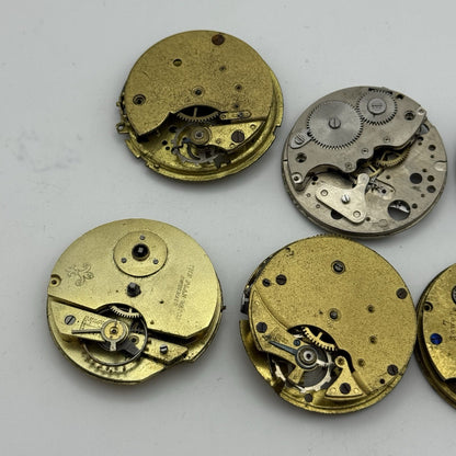 Bundle Mixed Antique / Vintage Pocket Watch Movements Joblot PARTS REPAIR SPARES