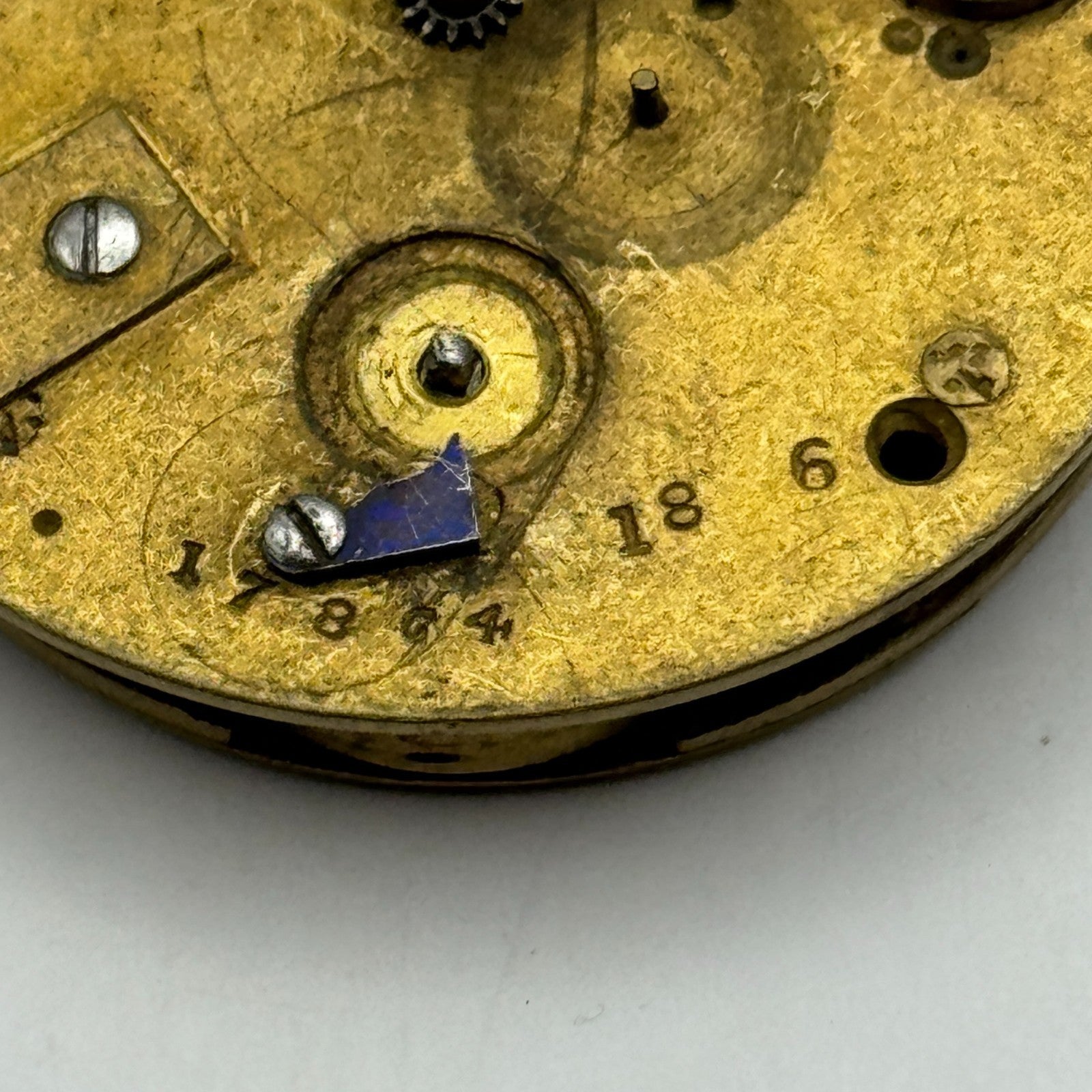 Fusee Pocket Watch Movement Antique English Wolverhampton Parts Repair 44.8mm