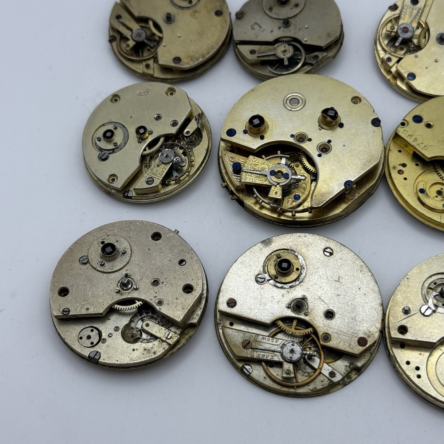 Bundle Mixed Antique / Vintage Pocket Watch Movements Joblot PARTS REPAIR SPARES