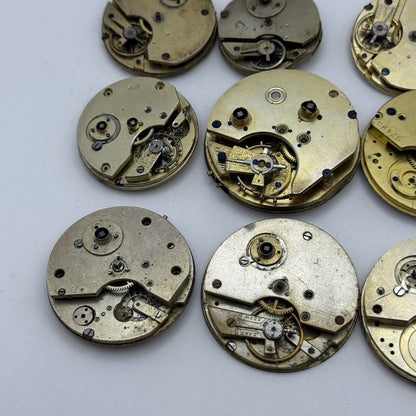 Bundle Mixed Antique / Vintage Pocket Watch Movements Joblot PARTS REPAIR SPARES