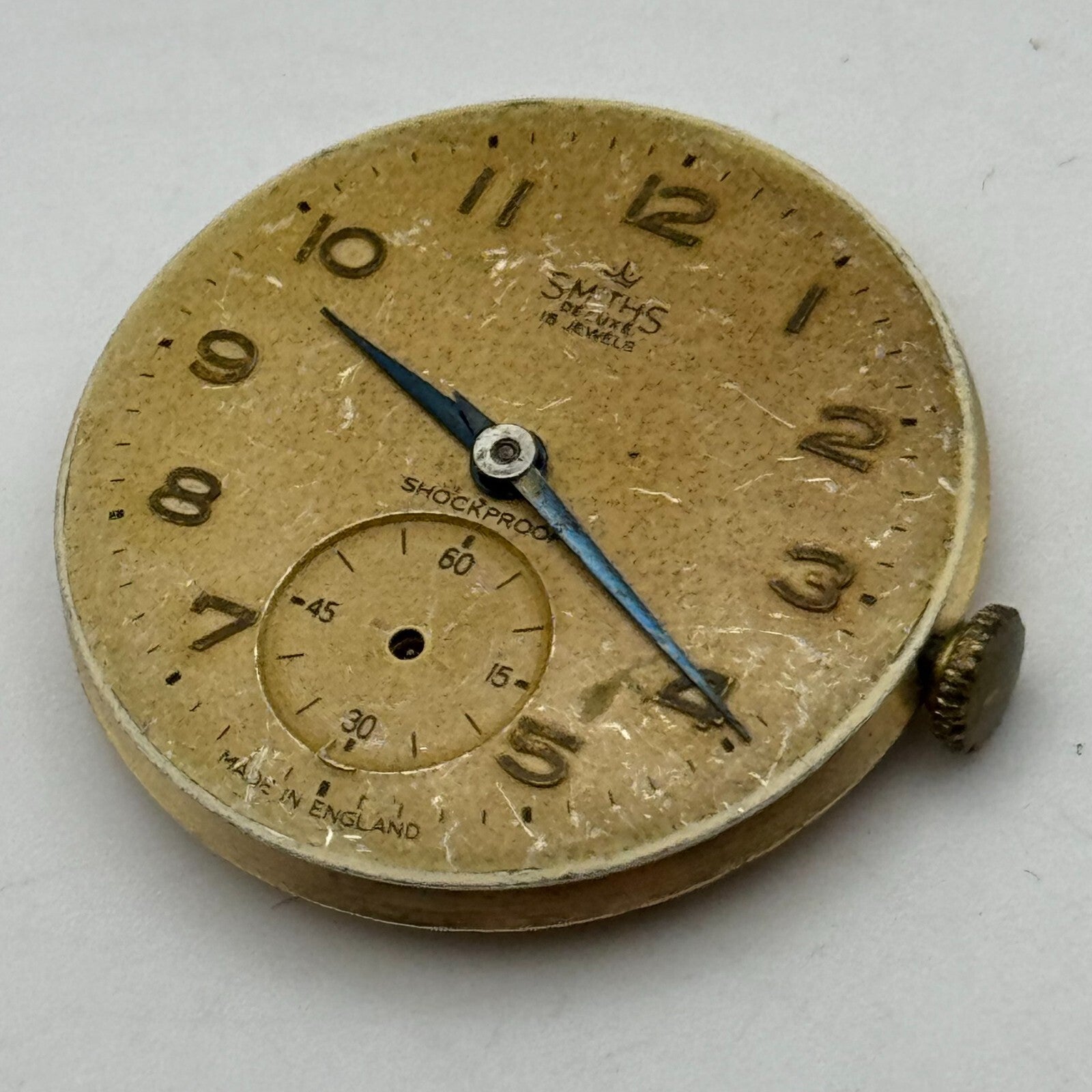 29.2mm Mens Running Smiths De Luxe Cal 44 Shockproof Swiss Watch Movement PARTS