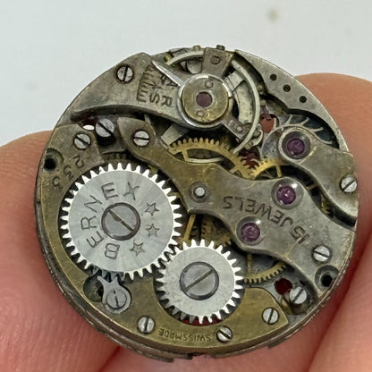 22mm Vintage Bernex Maru 233 Swiss Made Manual Wind Watch Movement PARTS REPAIR
