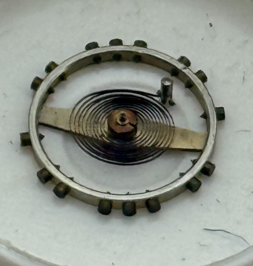 PUW 49 Balance Wheel Complete And Spring 5 1/4''' 371 Watch Movement Parts NOS