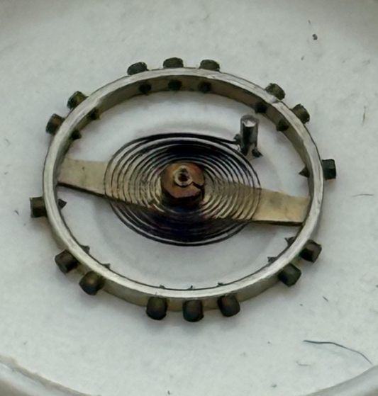 PUW 49 Balance Wheel Complete And Spring 5 1/4''' 371 Watch Movement Parts NOS