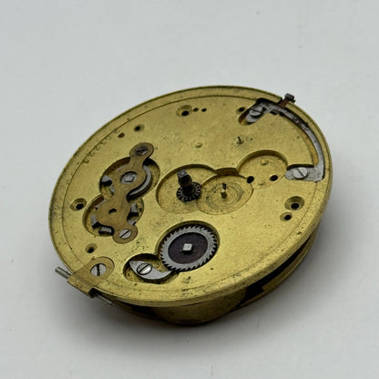 Fusee Pocket Watch Movement Antique English Manchester Parts Repair Spare 48.1mm