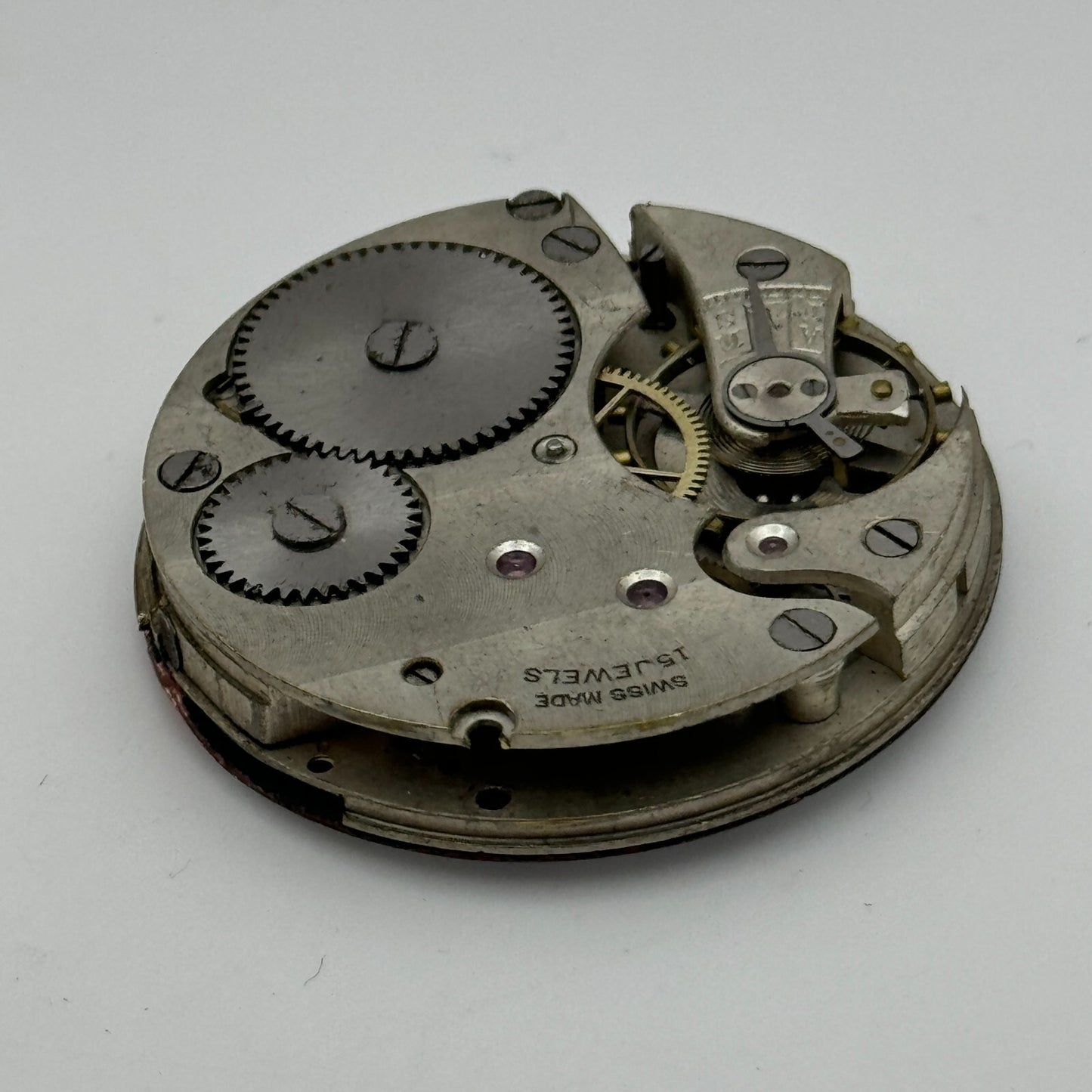 43mm Hunter 15 Jewels Swiss Balance Ok Pocket Watch Movement PARTS REPAIR