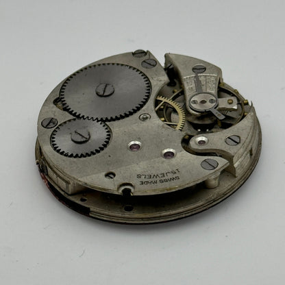 43mm Hunter 15 Jewels Swiss Balance Ok Pocket Watch Movement PARTS REPAIR