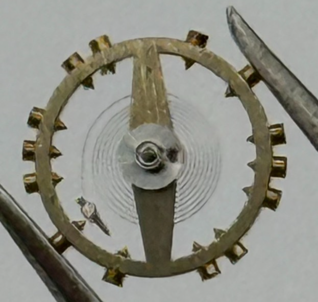 AS 1977-2 Balance Wheel Complete And Spring  1831 M Watch Movement Parts NOS