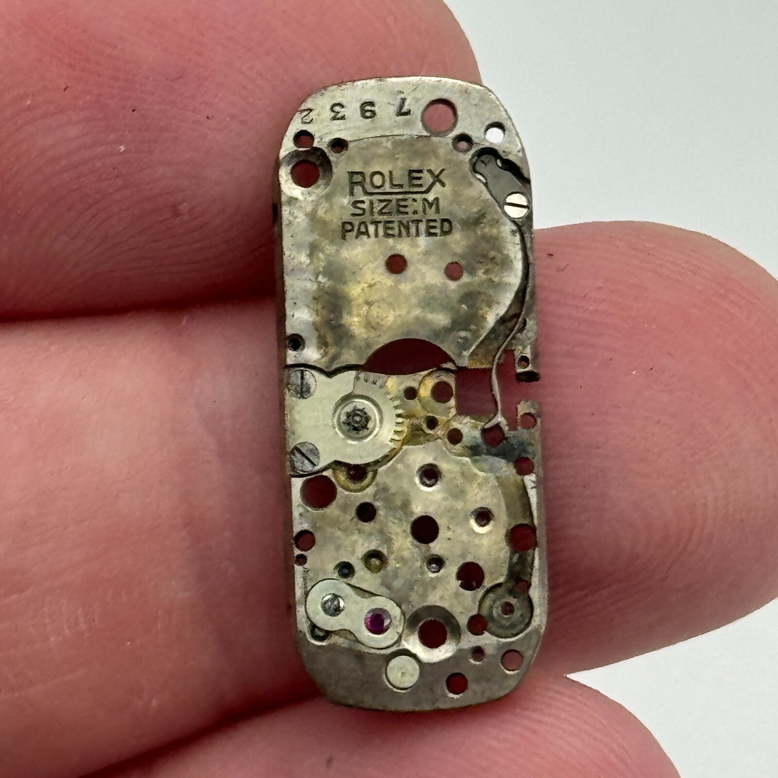 10mm Rolex Size M Patented Main Plate Manual Wind Vintage Watch Movement PARTS