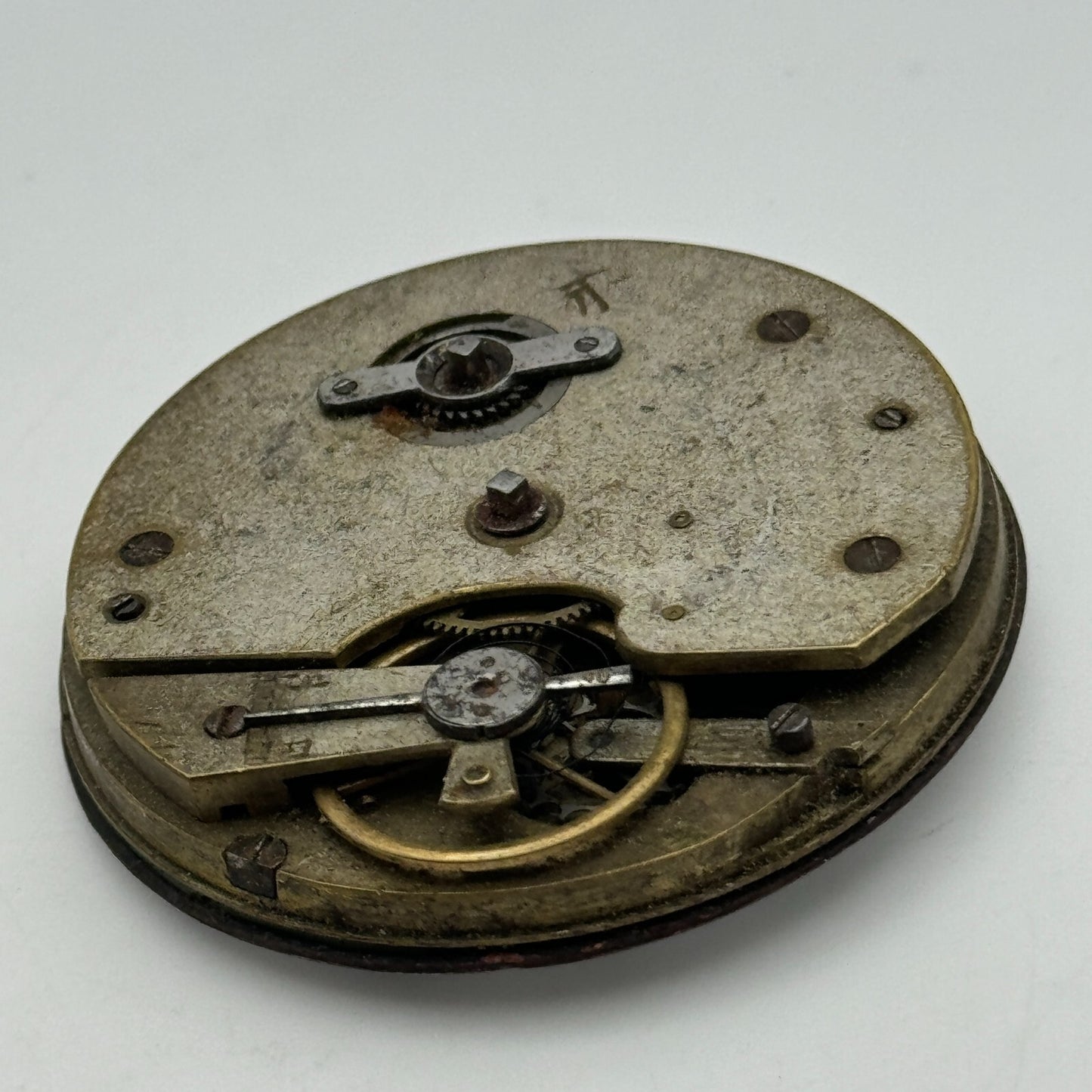 45.9mm Unidentified Antique Key Wound Pocket Watch Movement PARTS REPAIR SPARES
