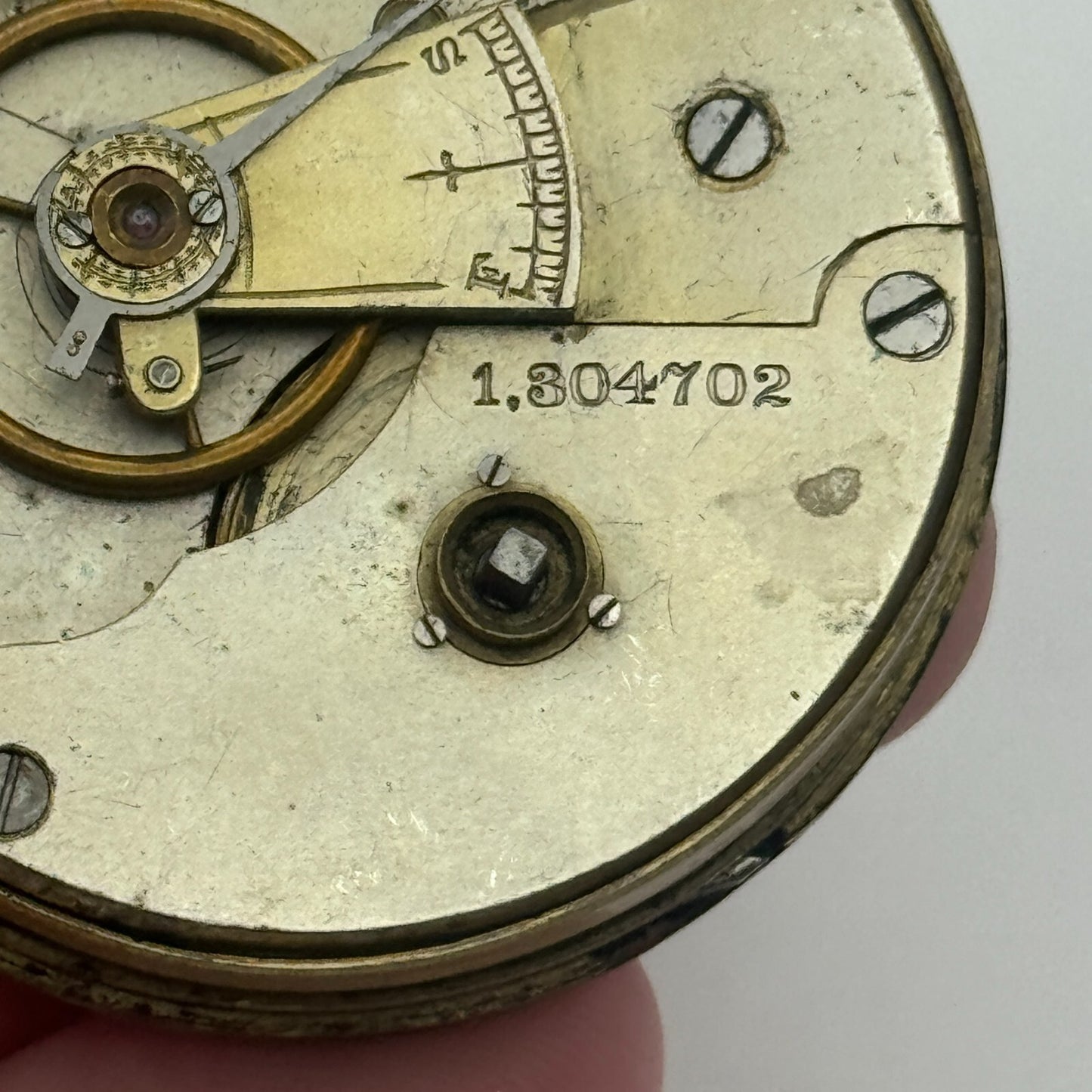45.8mm Antique Brooklyn Watch Co BWC Key Wound Pocket Watch Movement PARTS