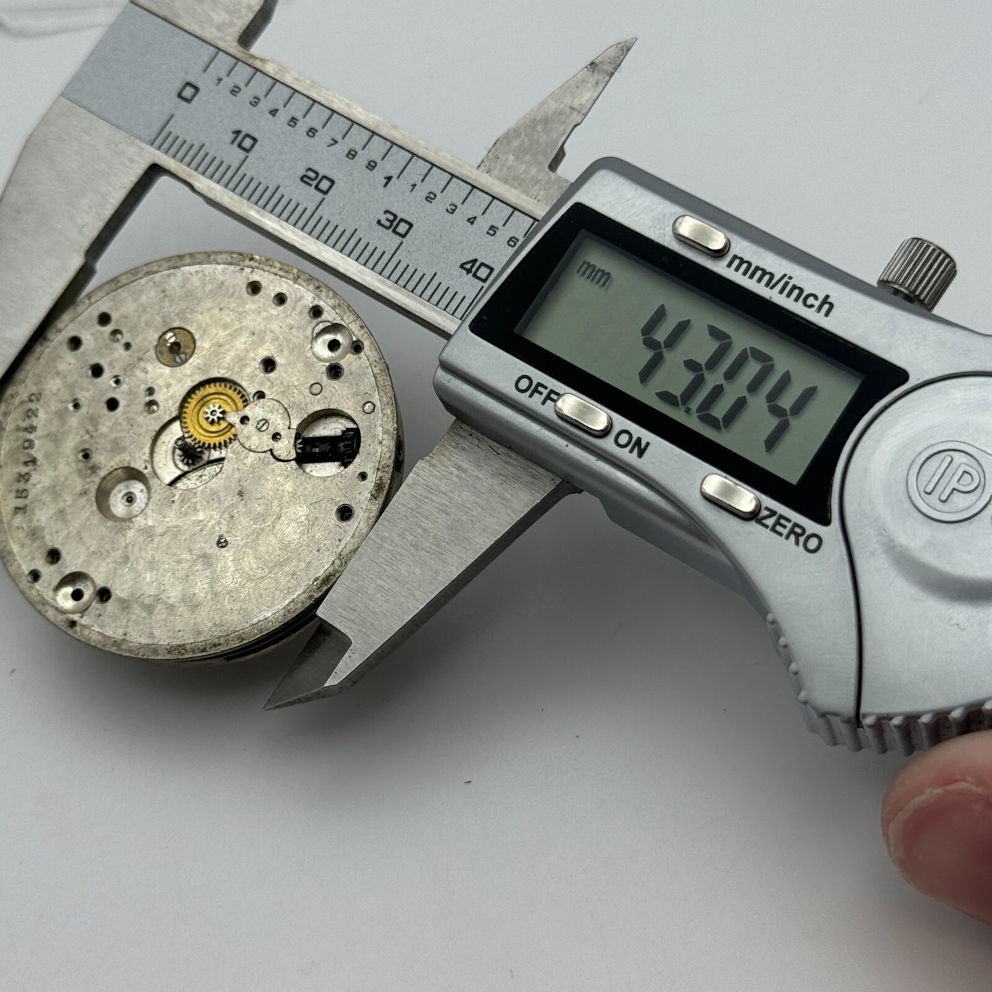 43mm Vintage Stayte 15 Jewels Swiss Made Pocket Watch Movement PARTS REPAIR