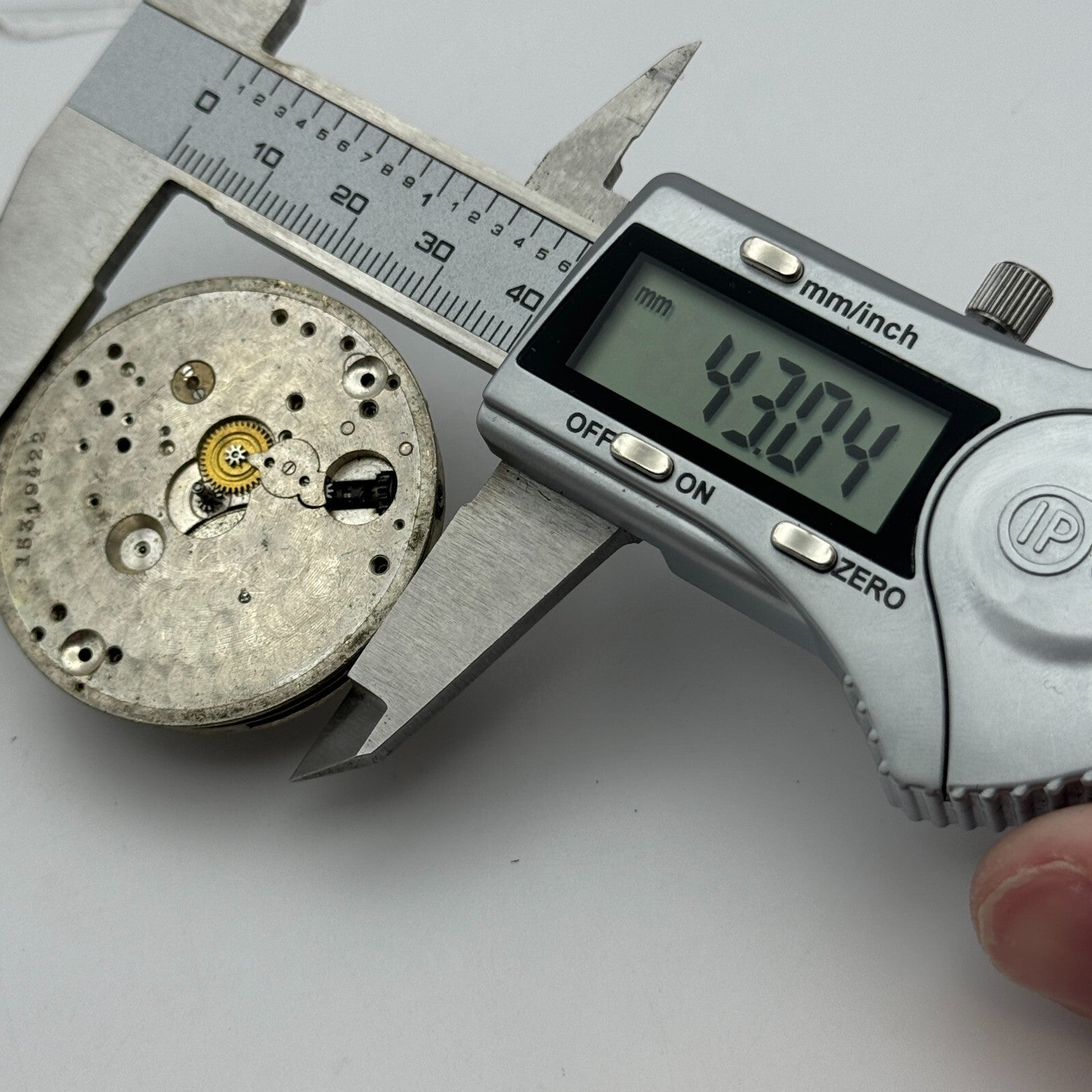 43mm Vintage Stayte 15 Jewels Swiss Made Pocket Watch Movement PARTS REPAIR