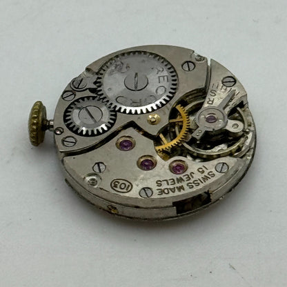 19.7mm Running H Samuel Record Cal 103 Manual Wind Watch Movement PARTS SPARES