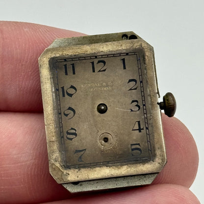 20.7mm Kendal & Dent Rotary Maximus Rare Tank Watch Movement Manual Wind PARTS