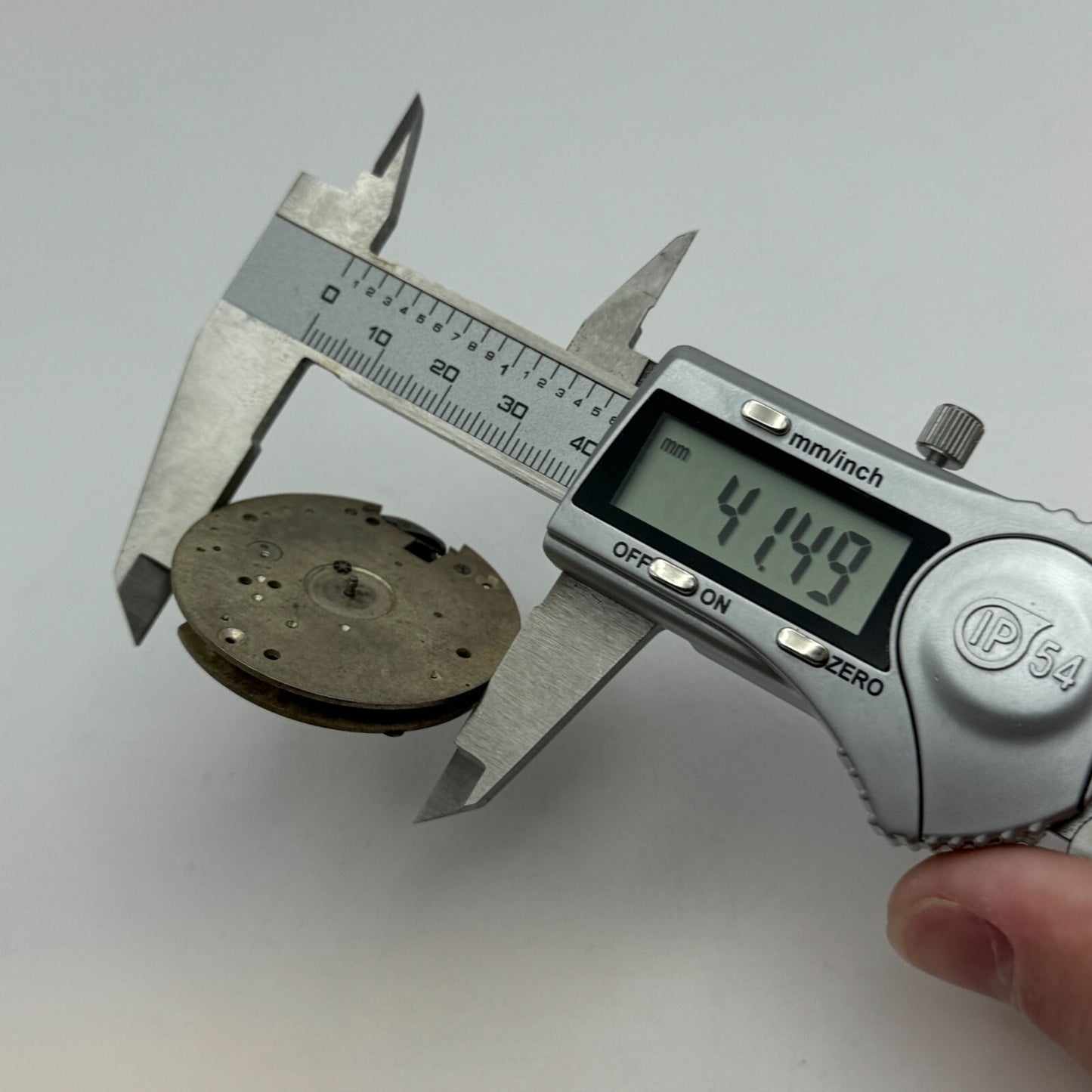 41.5mm 10 Jewels Unidentified Interesting Vintage Pocket Watch Movement PARTS