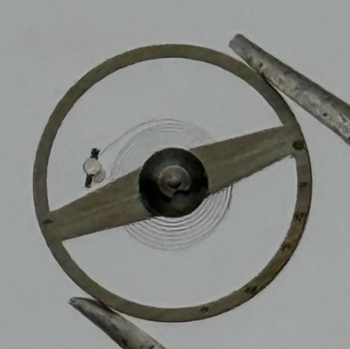 FEF 370 371 Balance Wheel Complete And Spring  176 Watch Movement Parts NOS