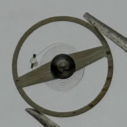 FEF 370 371 Balance Wheel Complete And Spring  176 Watch Movement Parts NOS