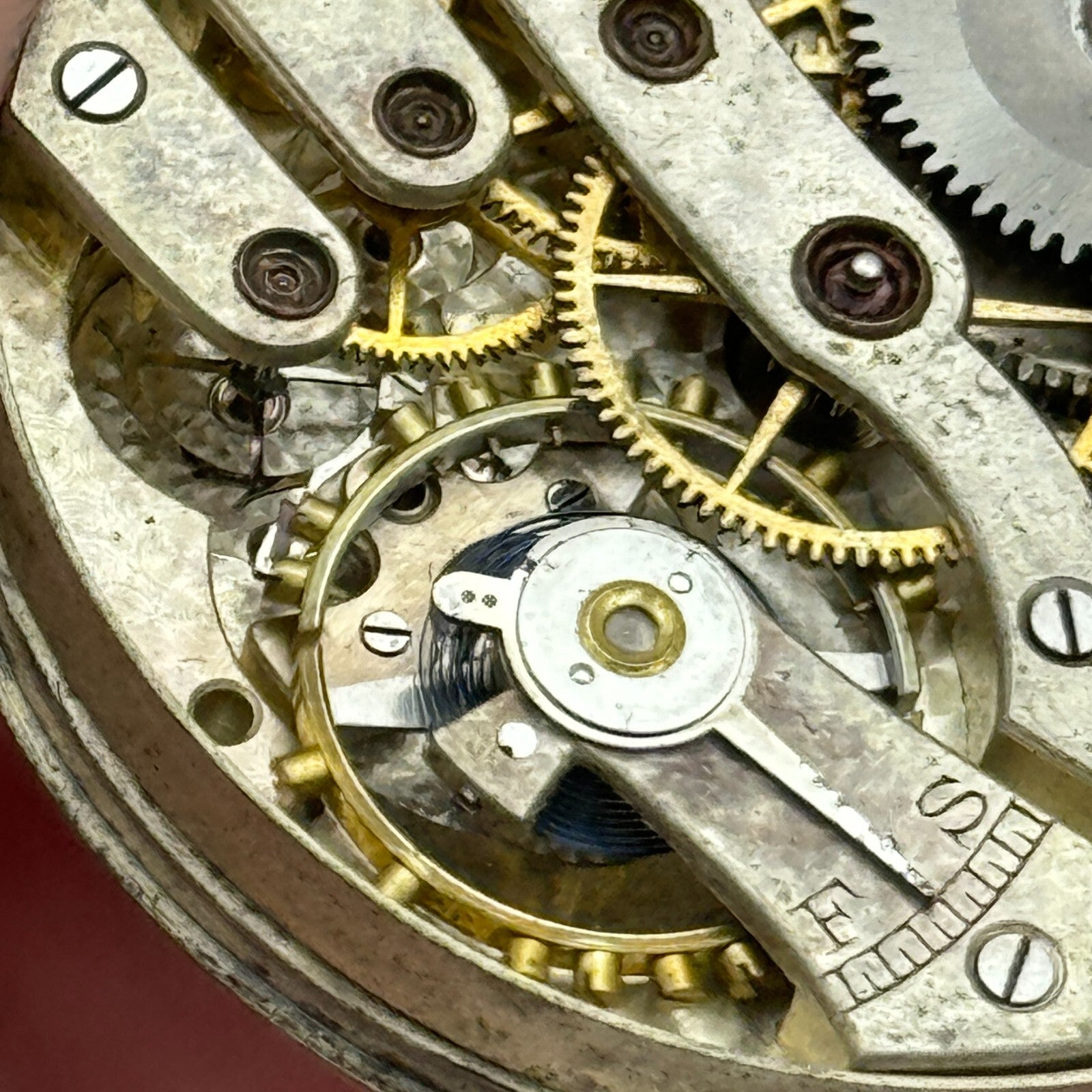 43mm Cyma Ref 919 Tavannes Open Face Balance Ok Pocket Watch Movement PARTS