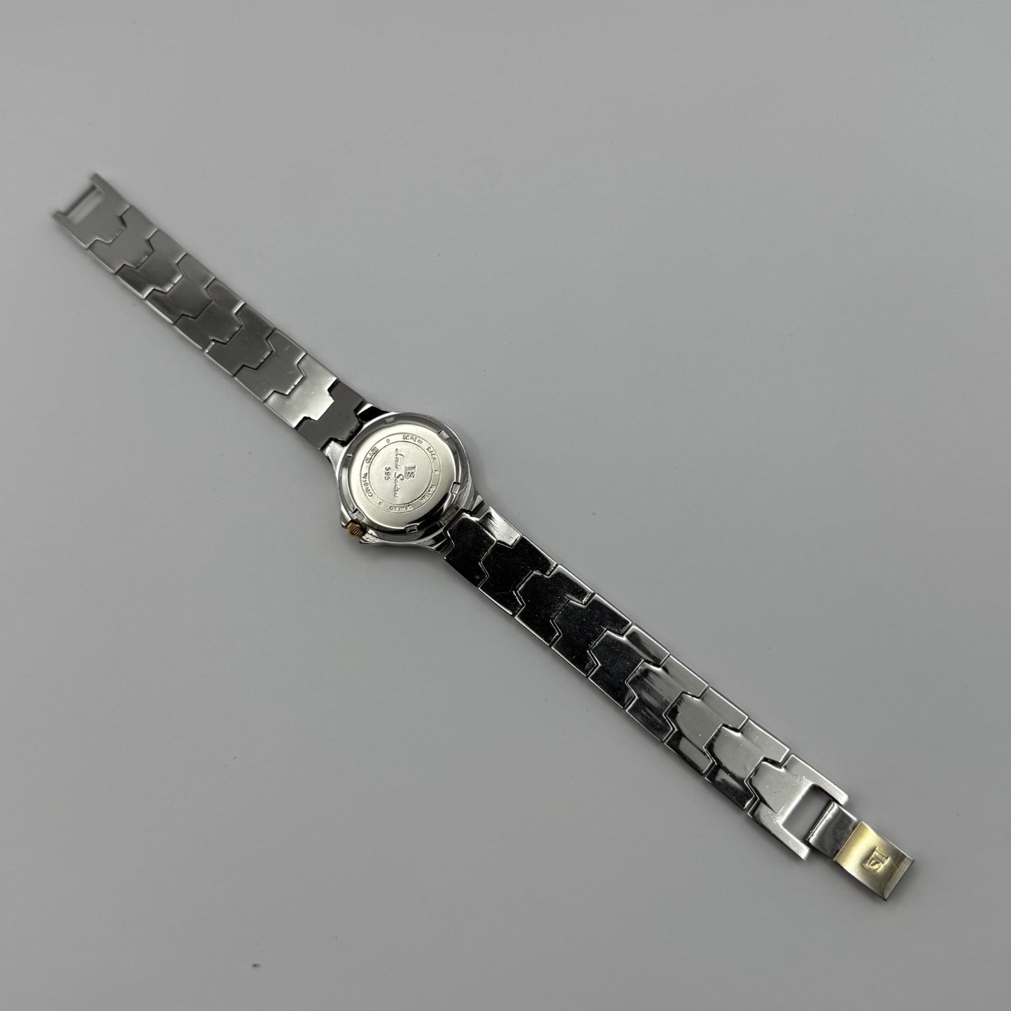 LS Louis Santini Ladies Quartz Watch Two Tone Bracelet Japan Working 24mm