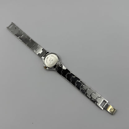 LS Louis Santini Ladies Quartz Watch Two Tone Bracelet Japan Working 24mm