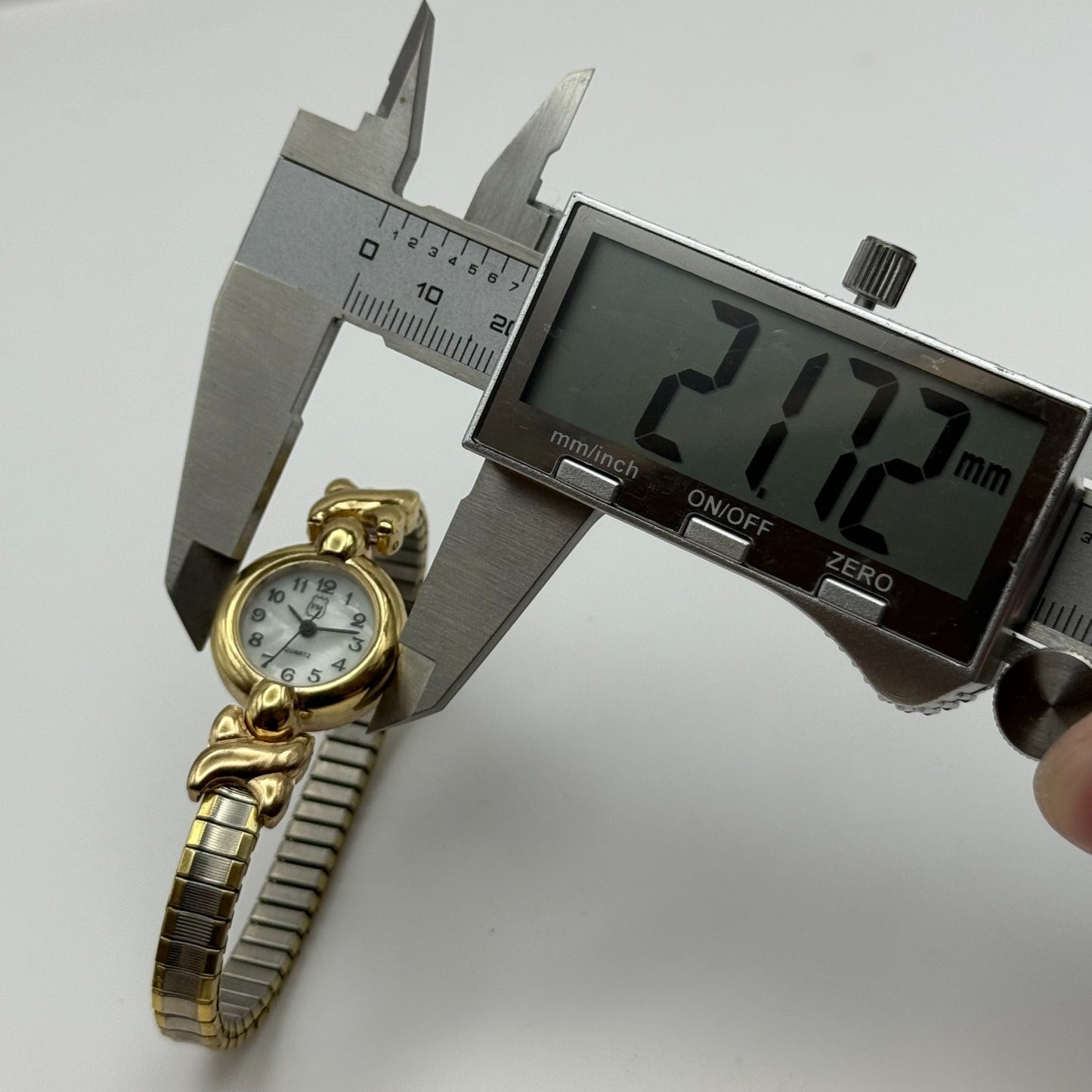 21mm Working Ladies Two Tone Philip Mercier S565S Quartz Watch Expandable Strap