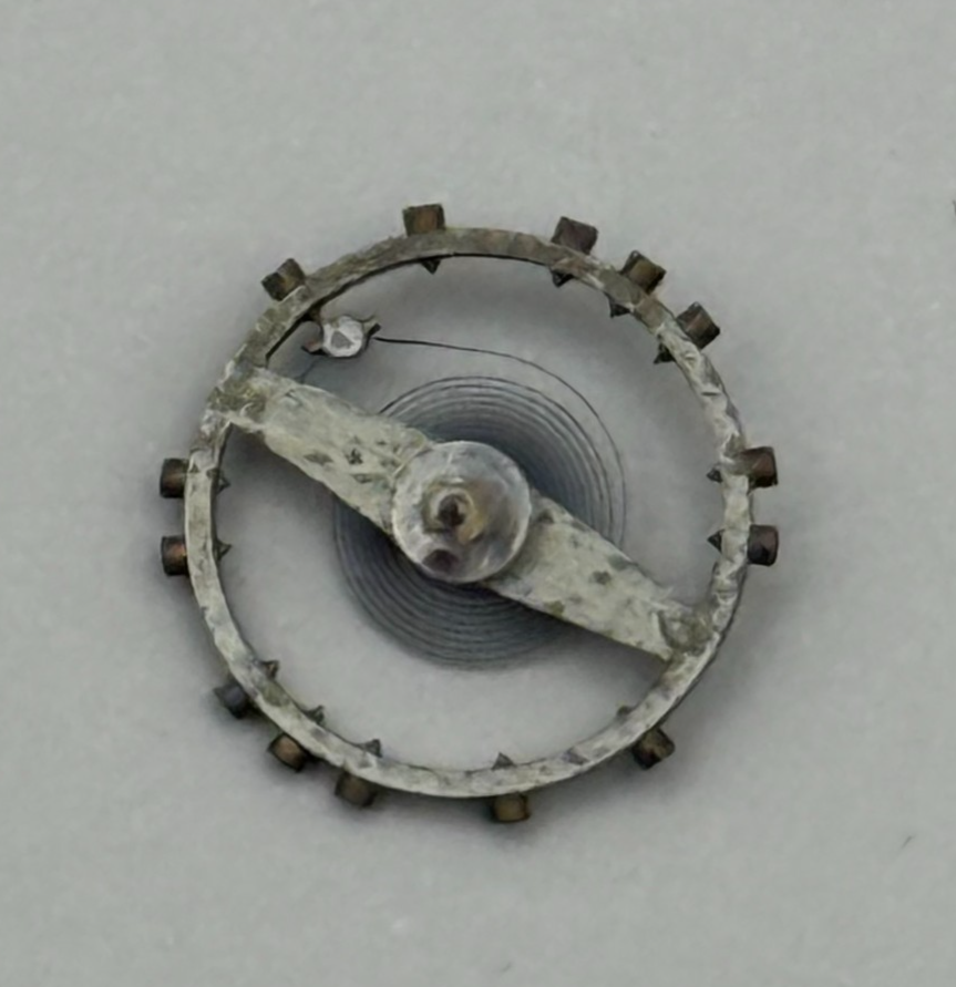 FHF 120 Balance Wheel Complete And Spring  6¾’’’ 205 Watch Movement Parts NOS
