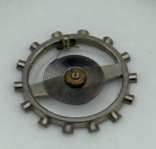 Brac 2061 Balance Wheel Complete And Spring  7¾’’’ 497 Watch Movement Parts NOS