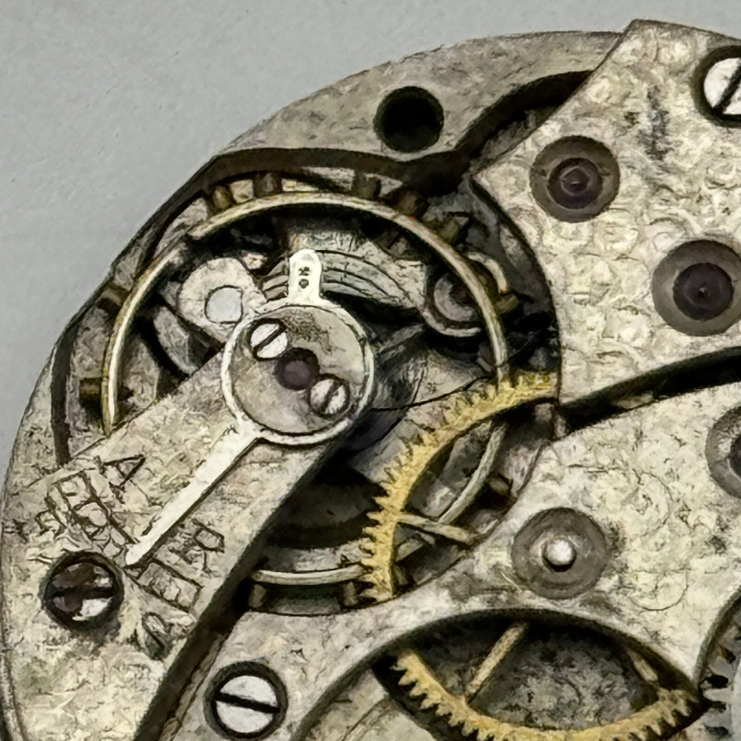 23.9mm Unidentified Swiss Sub Seconds Trench Watch Movement Manual Wind PARTS