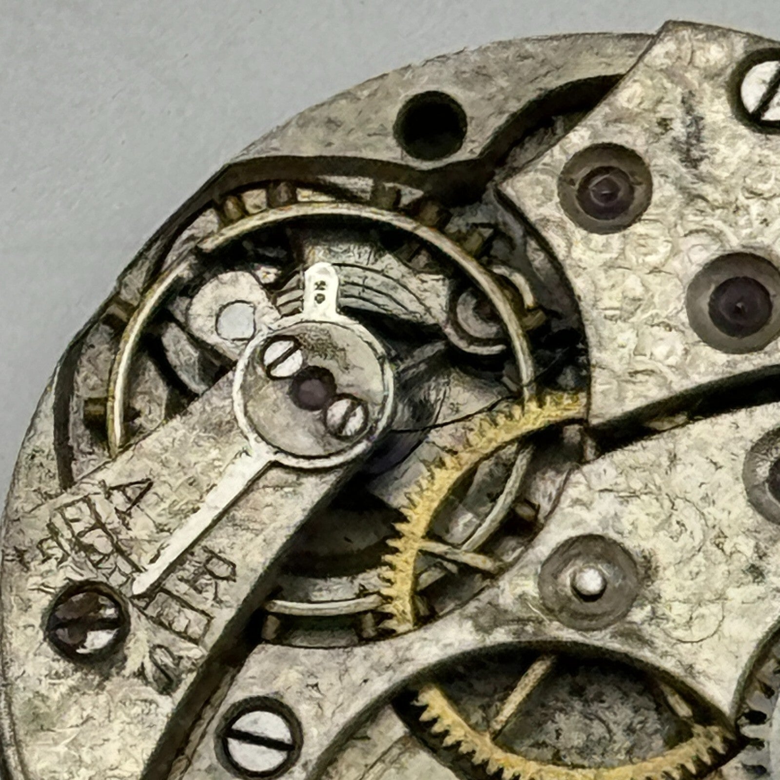 23.9mm Unidentified Swiss Sub Seconds Trench Watch Movement Manual Wind PARTS