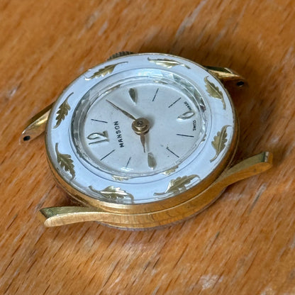 25mm Vintage Manson Patterned Flower Bezel Swiss Manual Basis Watch ZZ PARTS