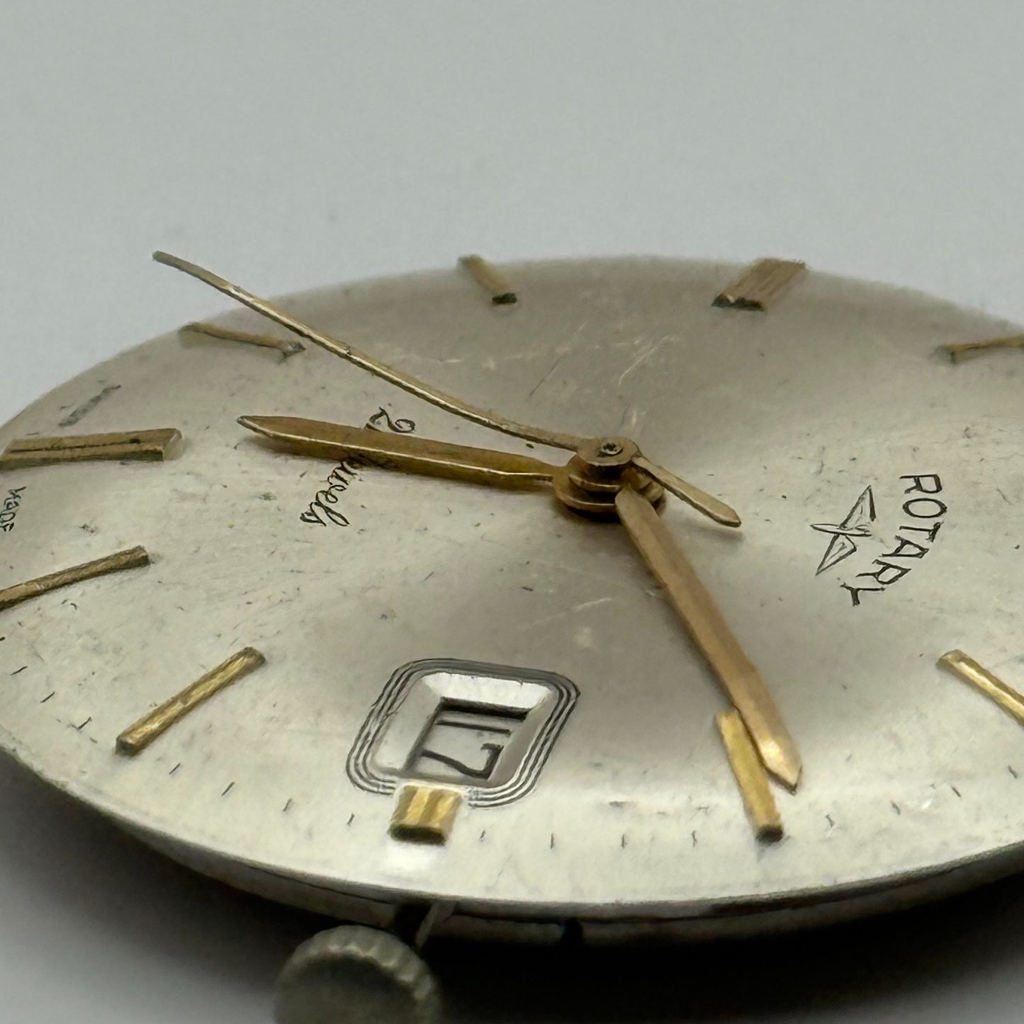 AS 1702/03 Rotary Date Watch Movement Manual Wind Vintage Parts Repair 25.8mm