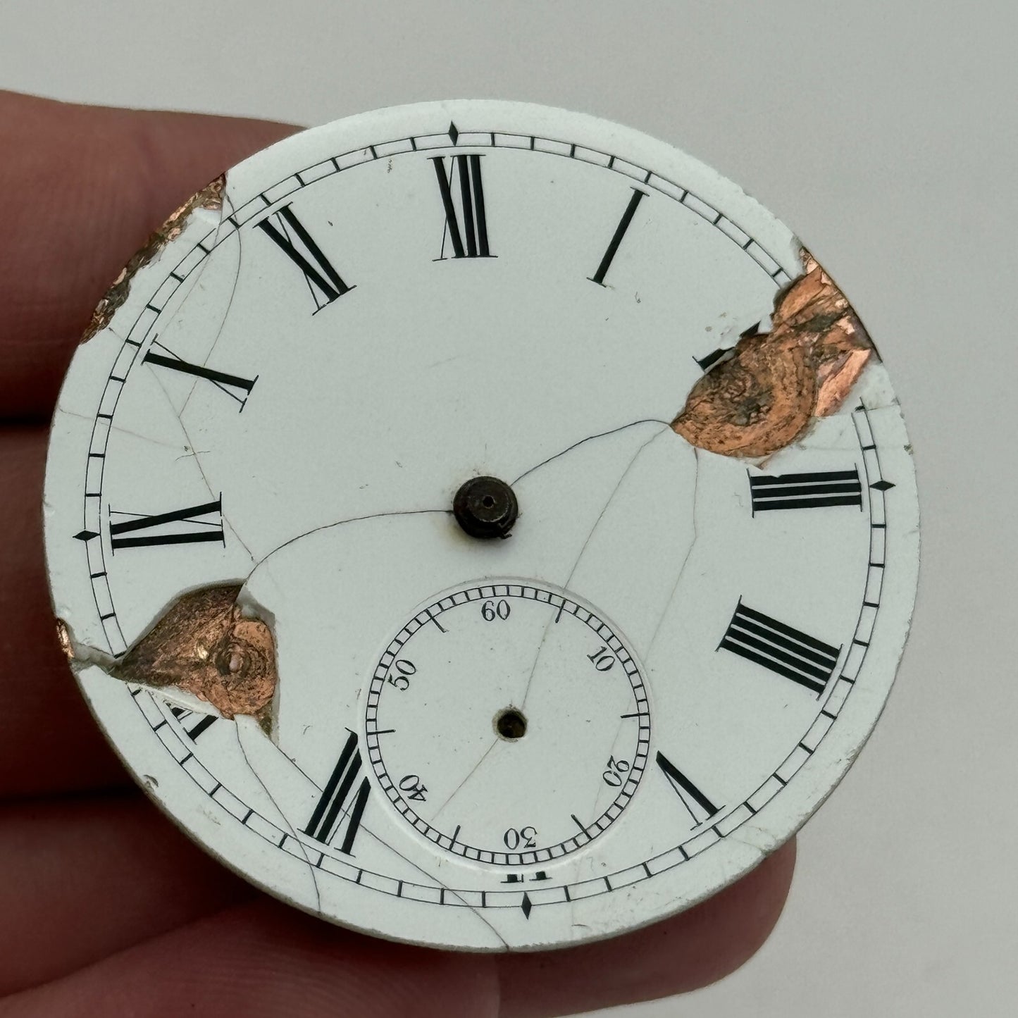 43.4mm Vintage Unidentified 1013385 Hunter Swiss Pocket Watch Movement PARTS