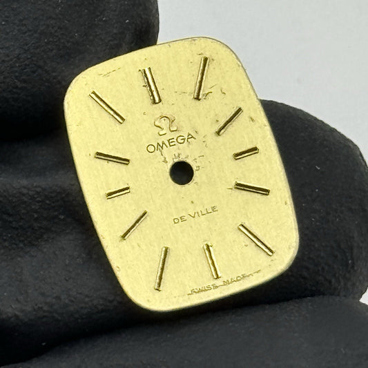 12.5mm Rectangular Omega De Ville Ladies Wristwatch Dial Spares Parts Tank Style