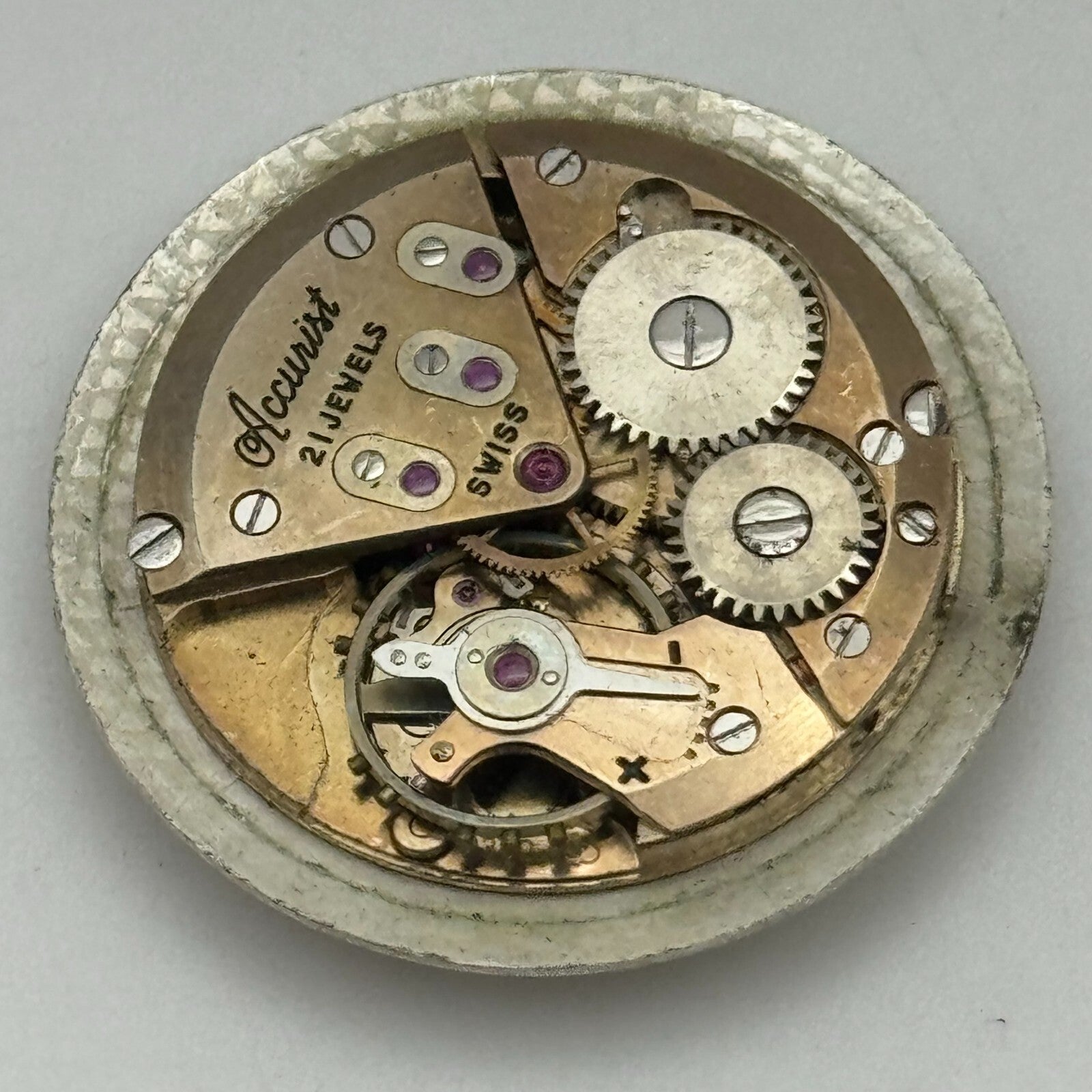 23.6mm Accurist ETA 2390 Manual Wind Watch Movement Swiss Vintage PARTS SPARES