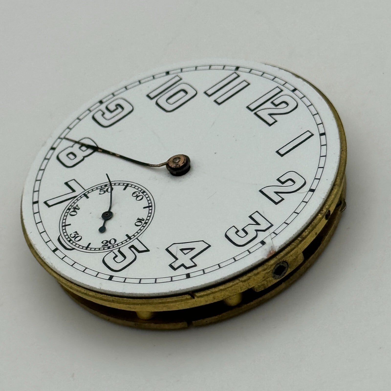 43.1mm Vintage Keystone USA 15 Jewels Swiss Hunter Pocket Watch Movement PARTS