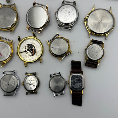 Bundle Of 16 Quartz Watches Modern / Vintage Untested Parts / Repair / Crafts