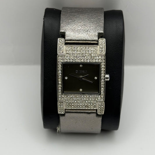 Working Ladies Morgan Silver Tone 26mm Quartz Watch New Battery Adjustable Strap