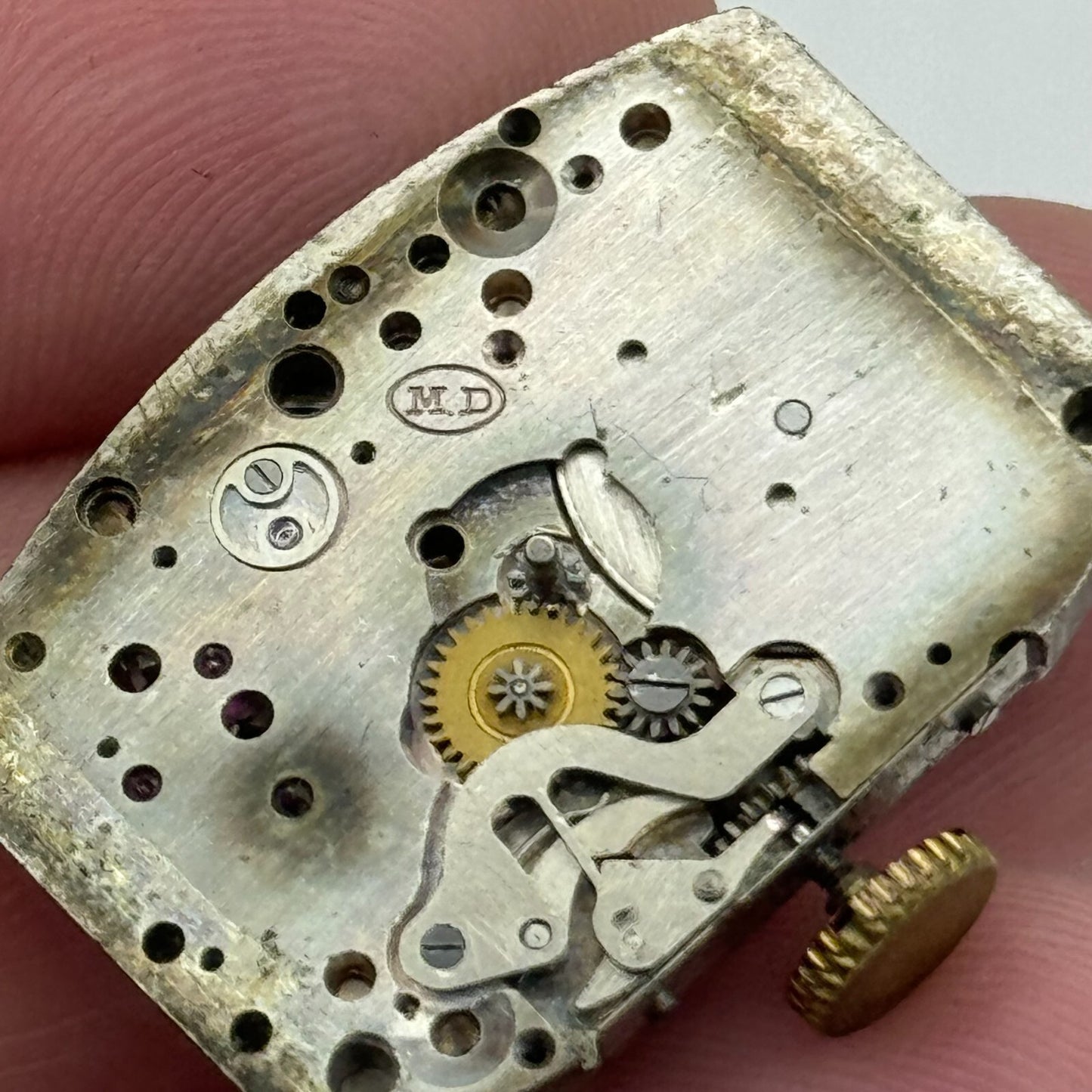 18.9mm Men's Running Rotary 4/300 Tank Watch Movement Manual Wind PARTS SPARES